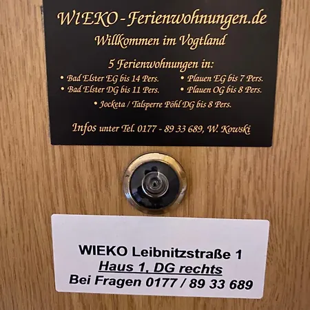 Fewo Wieko Plauen Leibnizstr. H1, Dg Rechts Exterior foto